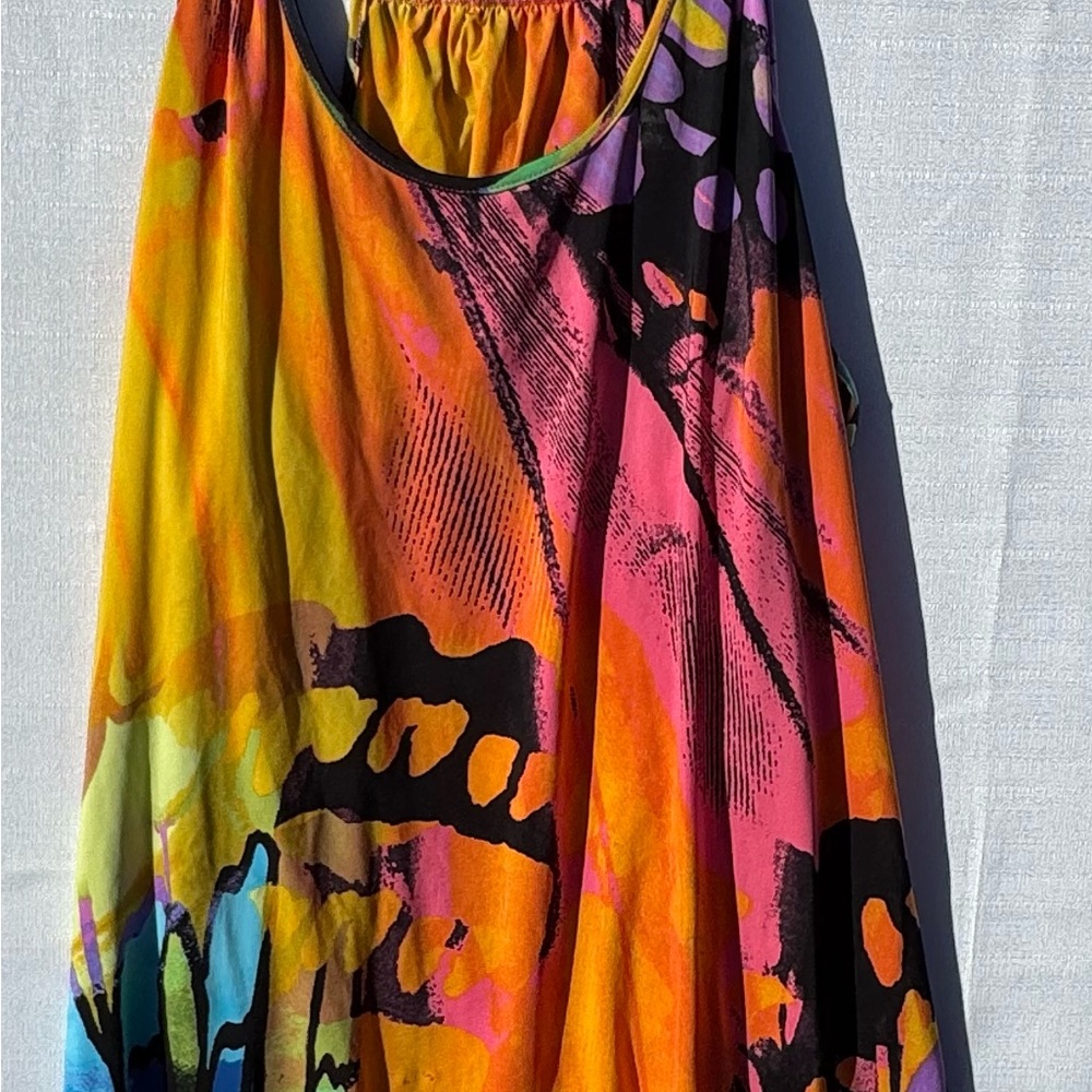 Natori Gray and Yellow Dress